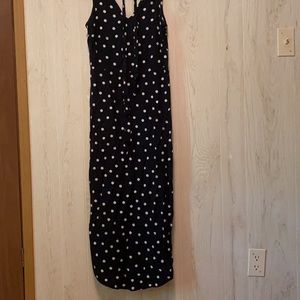 Polka Dot V Neck MIDI Dress
